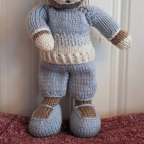 Meet Phil cougar- Puma handmade tricot stuffed animal 14 inches - Picture 4 of 4